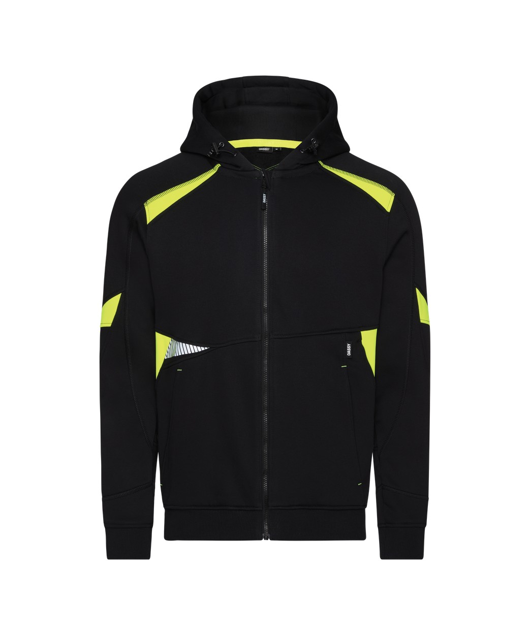 Kapuzensweatshirt "DASSY® Santos" in SCHWARZ/NEONGELB, Größe 4XL COPES80