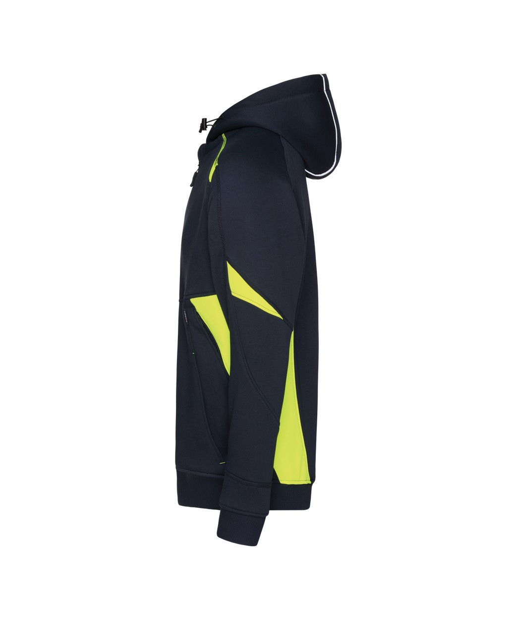 Kapuzensweatshirt "DASSY® Santos" in NACHTBLAU/NEONGELB, Größe 4XL COPES80