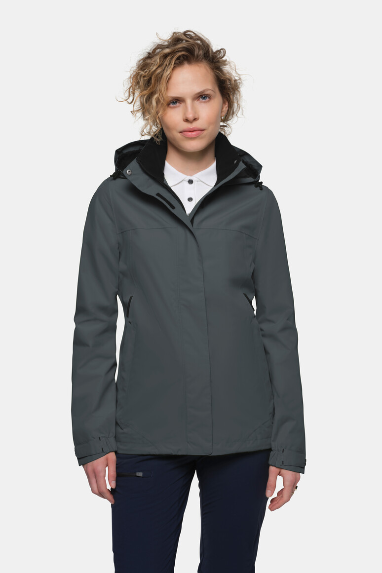 HAKRO 262 Damen Regenjacke Colorado in Anthrazit, Größe 3XL