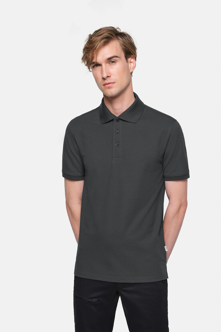 HAKRO 569 Poloshirt MIKRALINAR® ECO GRS in Karbongrau, Größe 6XL