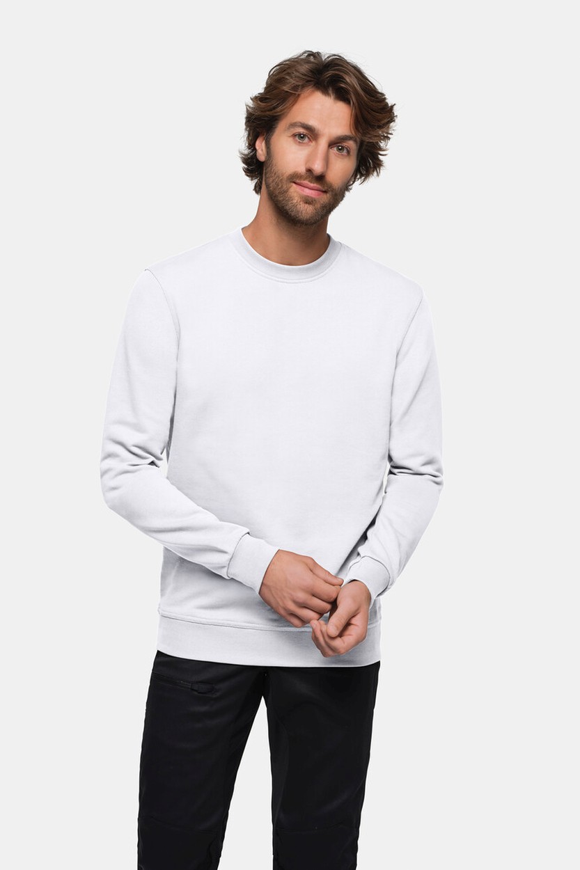 HAKRO 475 Sweatshirt MIKRALINAR® in Weiß, Größe 6XL