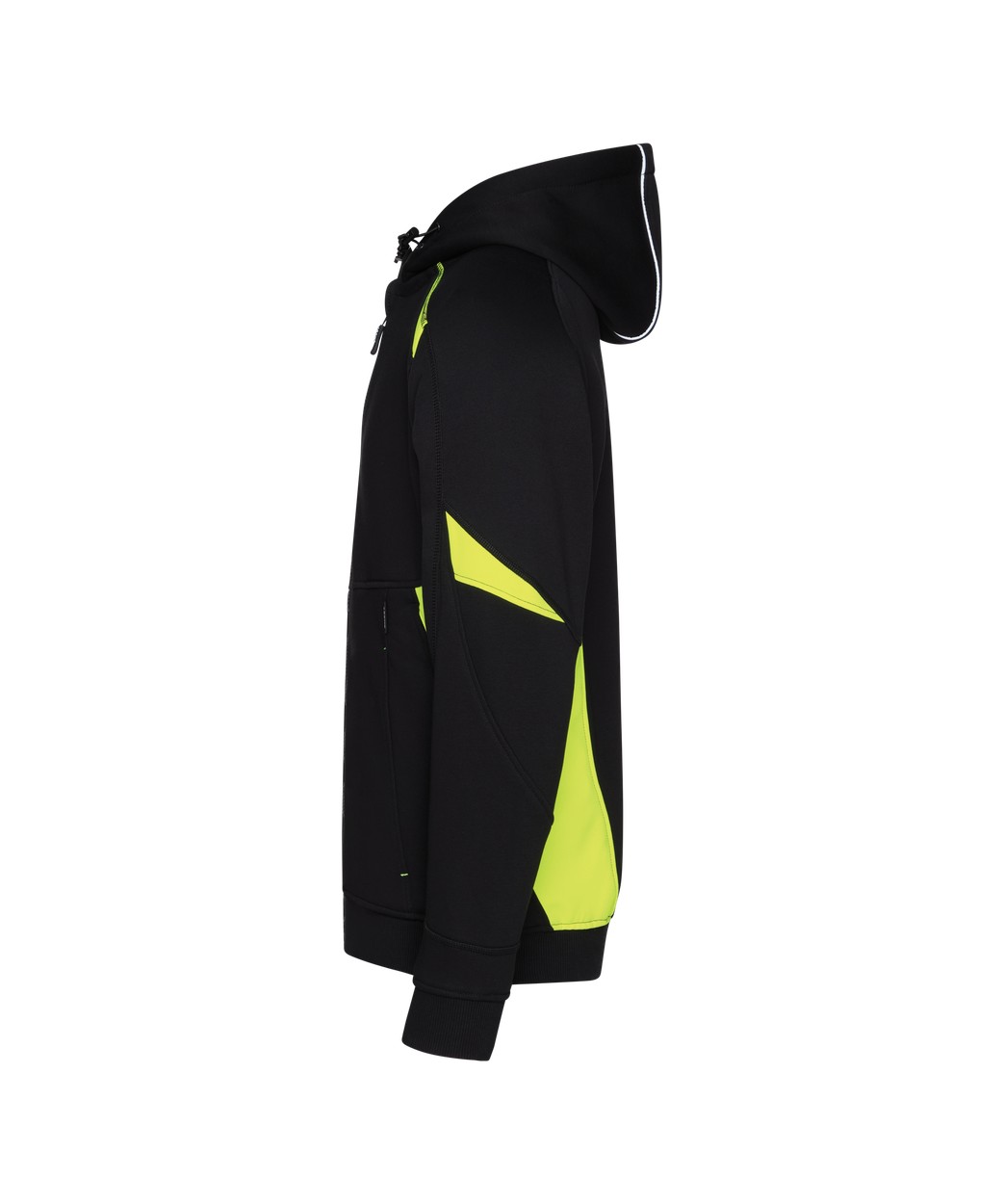 Kapuzensweatshirt "DASSY® Santos" in SCHWARZ/NEONGELB, Größe 4XL COPES80