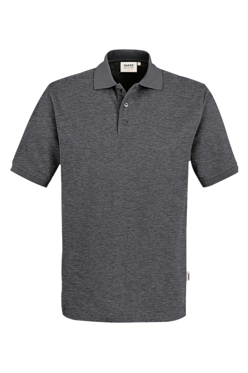 HAKRO 816 Poloshirt MIKRALINAR® in Anthrazit meliert, Größe 6XL